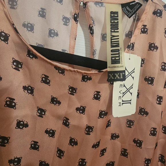 Sanrio Hello Kitty Chococat Patterned Women's Top Blouse Forever 21 - Picture 3 of 9